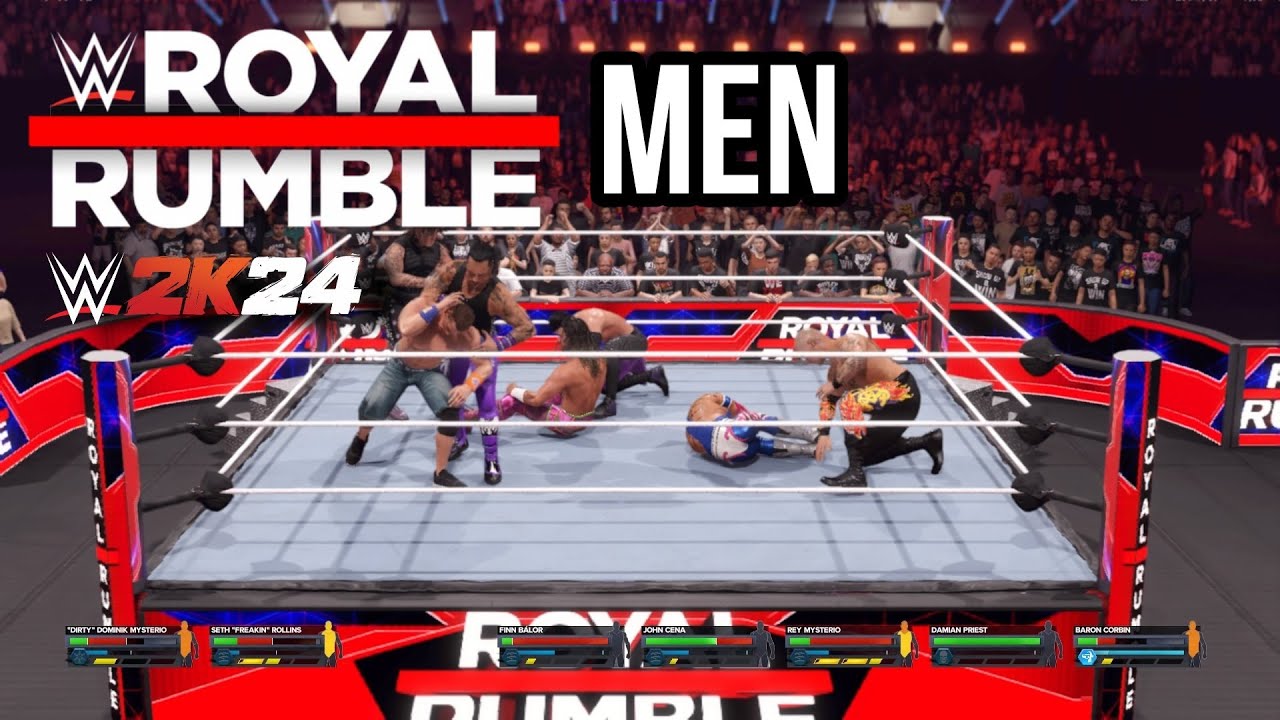 WWE 2K24 Men's Royal Rumble Gameplay (PS4)