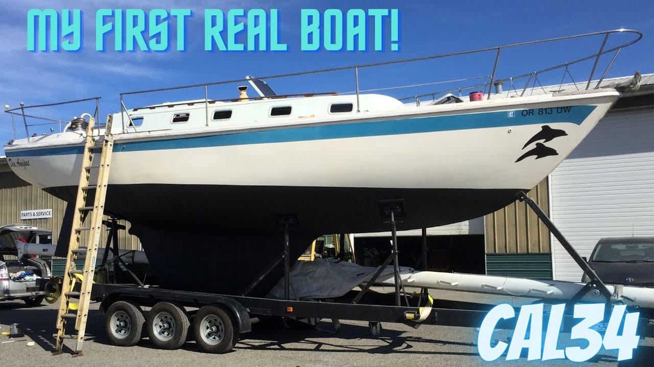 My first big sailboat! Cal34mk-iii boat tour.