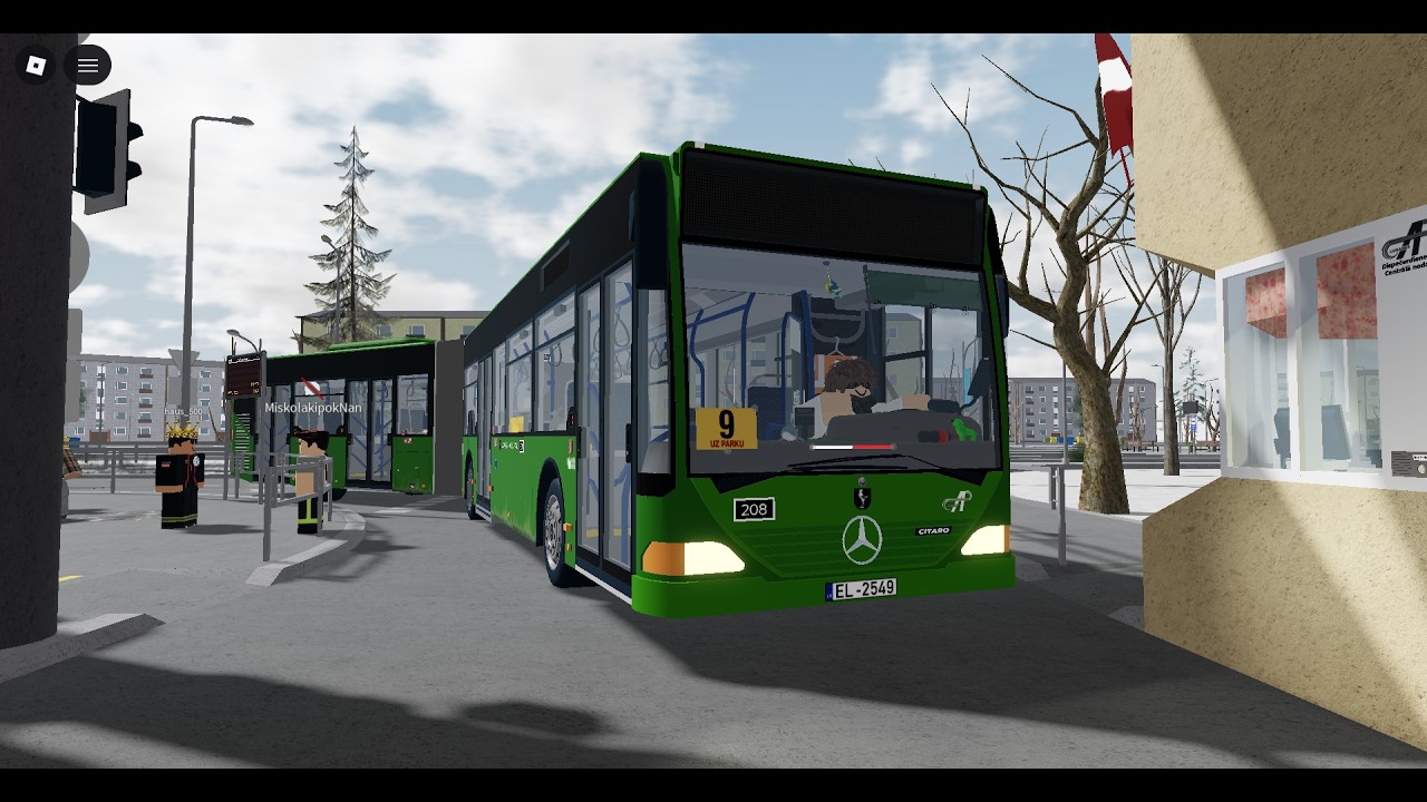 Roblox: Lugane - Mercedes-Benz Citaro O530G #208 Linia 9 Zjazd do zajezdni