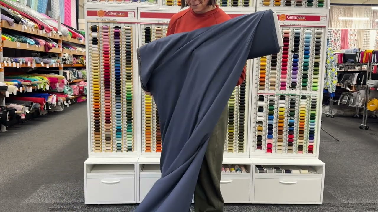 Woven Bamboo/Recycled Polyester Fibre Dyed Fabric - Denim Melange