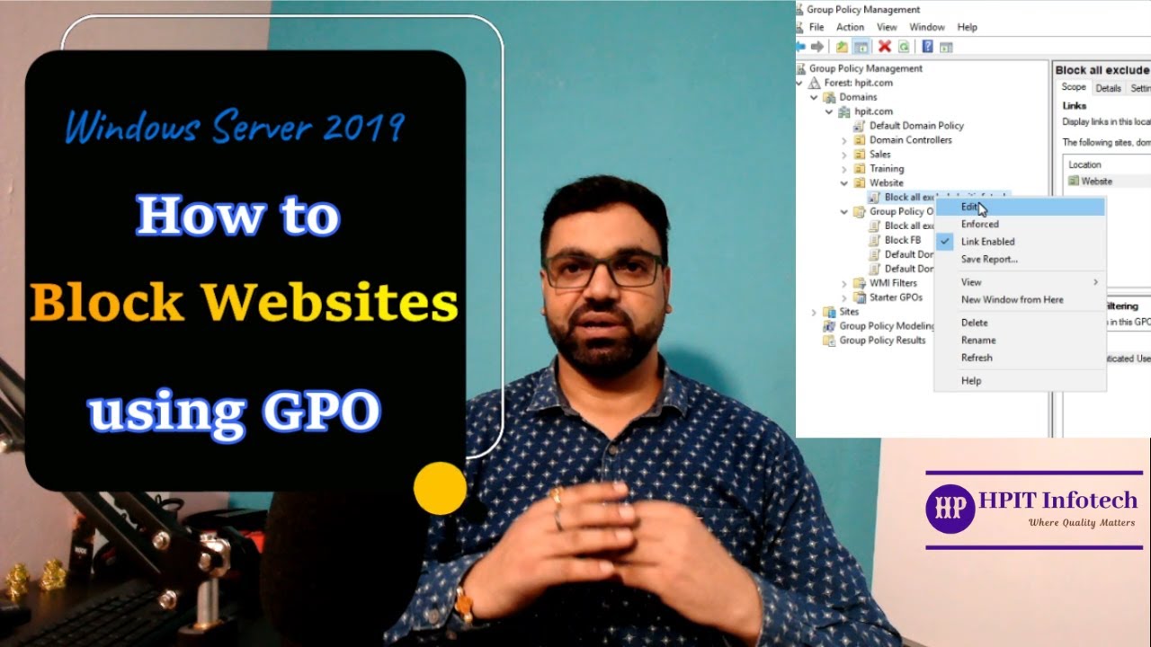 How to Block Websites using Group Policy Objects | Block Websites using Group Policy Windows Server
