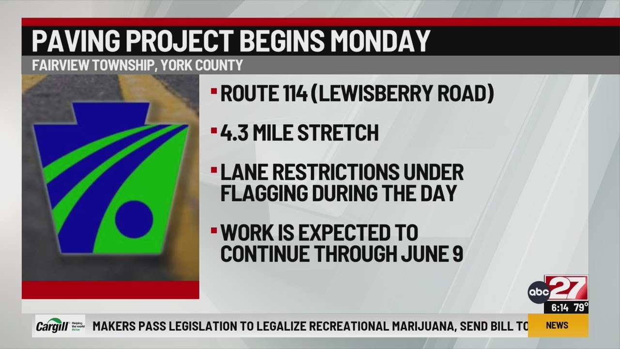 Resurfacing of Route 114 in York County set to begin