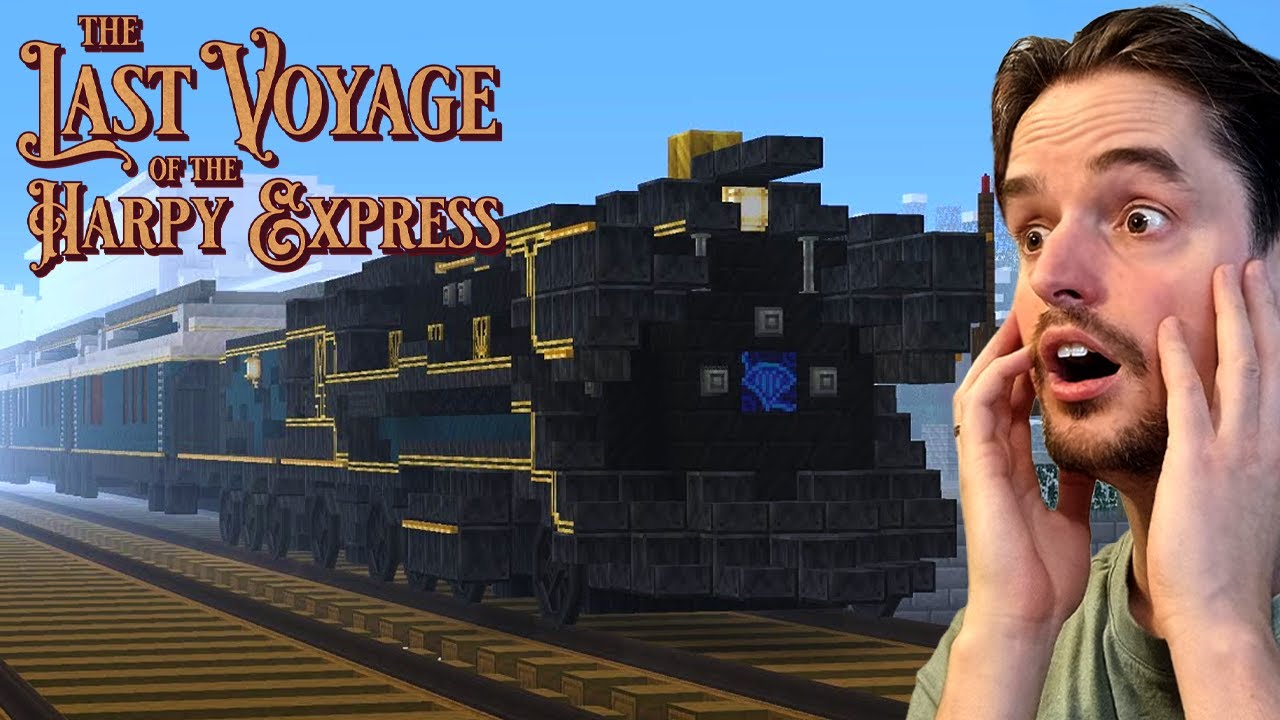 Minecraft Among us op een Trein