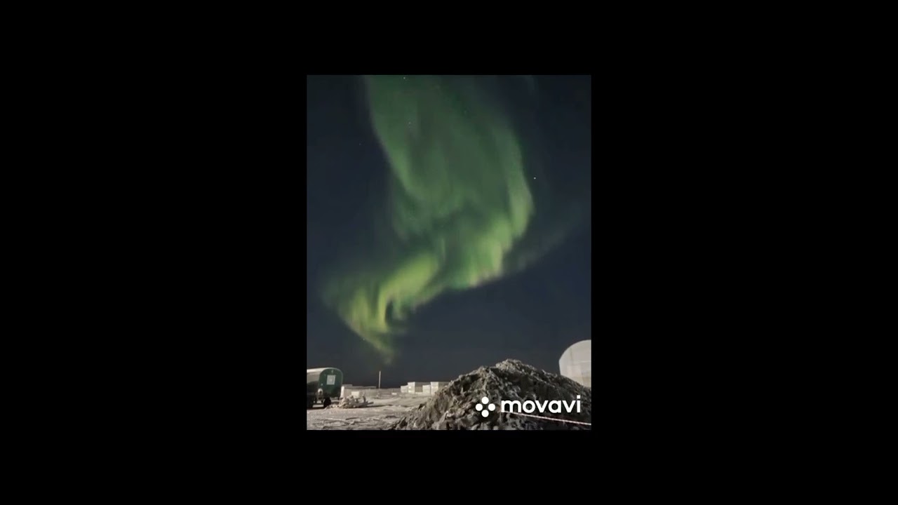 На севере красивое северное сияние!Зима,зимник,холода 📹 видео обзор!