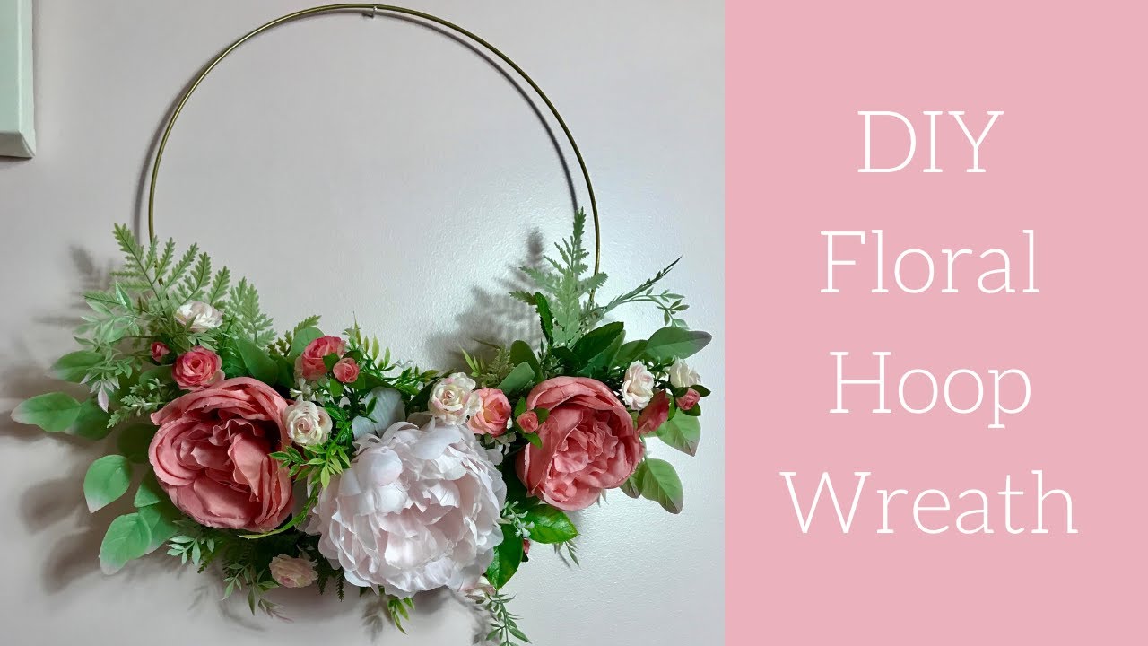 DIY Floral Hoop Wreath - Ring Wreath - Modern Floral Wreath