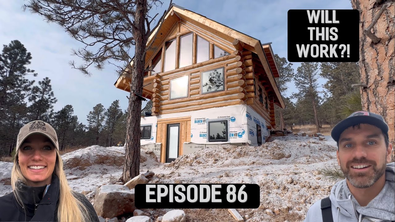 Pouring our own concrete slab in the middle of Winter! Building our own Off Grid Log Home