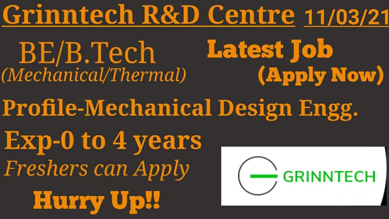 Mechanical Engineer Jobs 2021| Mechanical Design Engineer|Latest Job 2021|Mechanical Freshers Jobs |