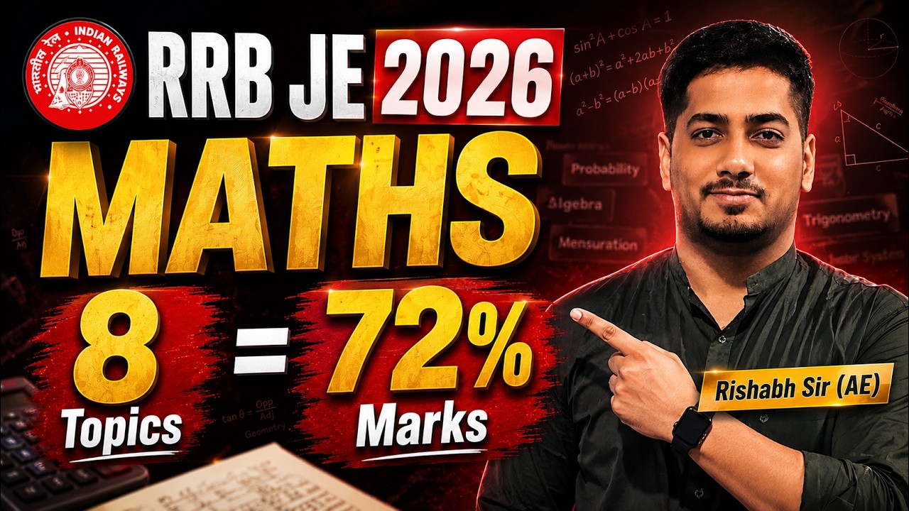 RRB JE 2026 Maths Syllabus | RRB JE 2026 Preparation | RRB JE 2026 #rrbje #rishabhsir