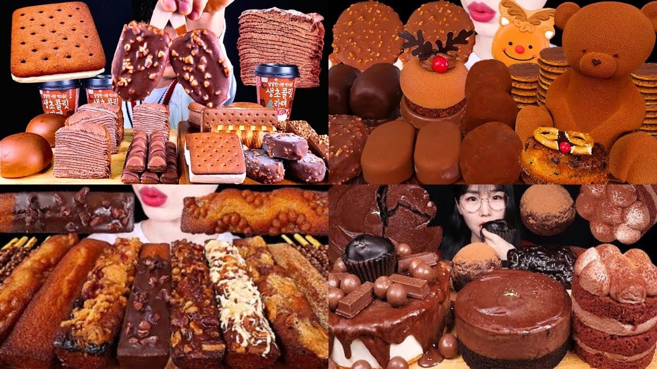 🍫ASMR DESSERT MUKBANG😍 Eating Chocolate, Ice Cream, Cake & Sweet Treats Compilation🍰