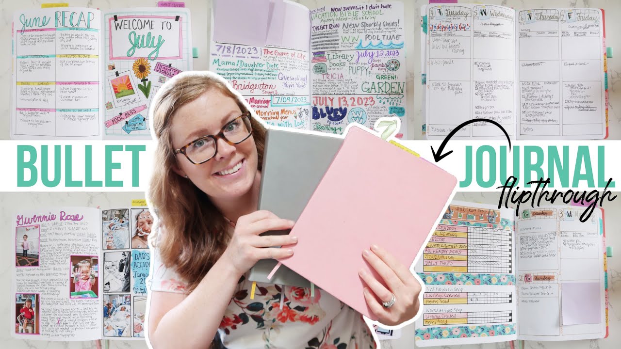 COMPLETE Bullet Journal Flipthrough 📒 || 2023 Midyear BuJo Tour || Mom Bullet Journal Ideas
