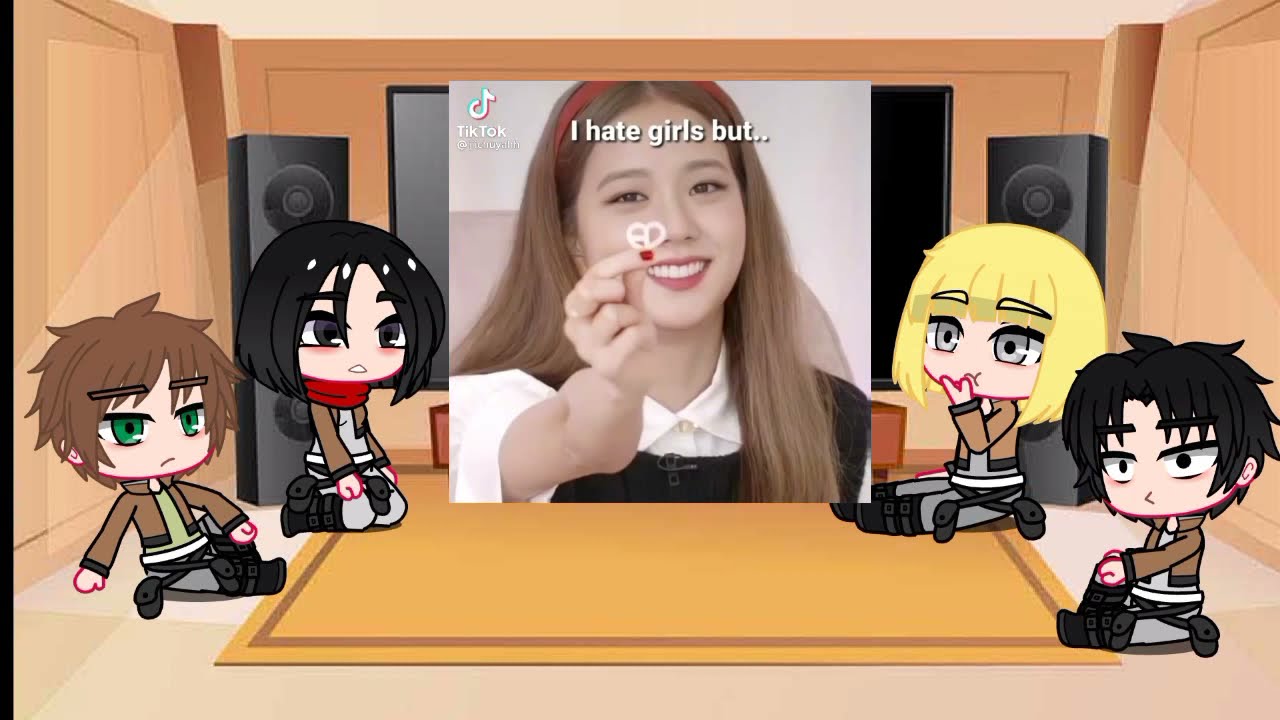 ✅AOT Attack💚On Titan's  React💚To Blackpink character's in tiktok video PART 1 (1/2) | Full HD video✅