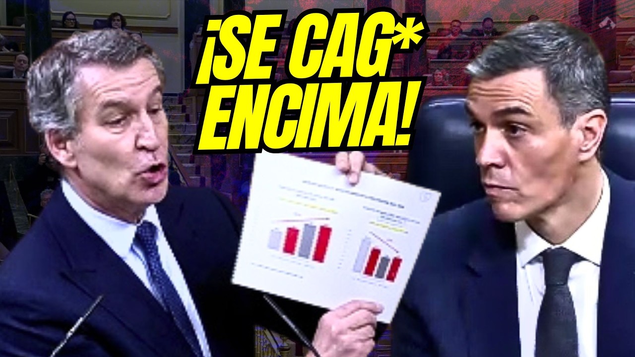💥 ¡Sánchez se cag* en directo! Feijóo descompone al felón como nunca y este se jiña