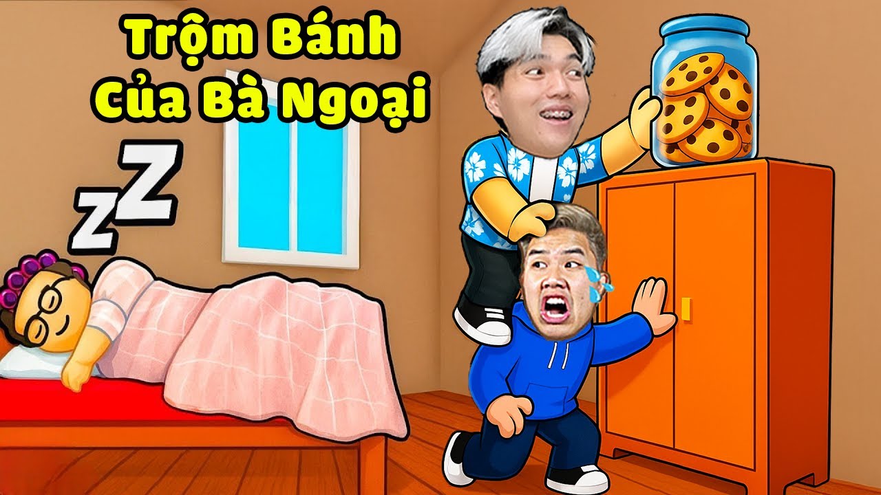 Huy Lơ Cung Team bqThanh Trộm Bánh Của Bà Ngoại Và Cái Kết Bị Vụt Sưng Mông Trong Roblox ?