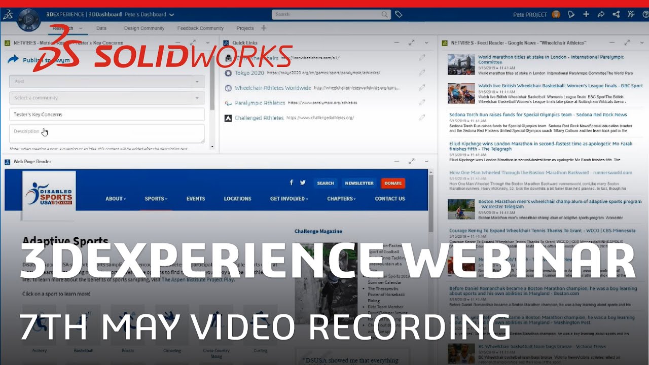 3DEXPERIENCE® Webinar - 7th May Video Recording