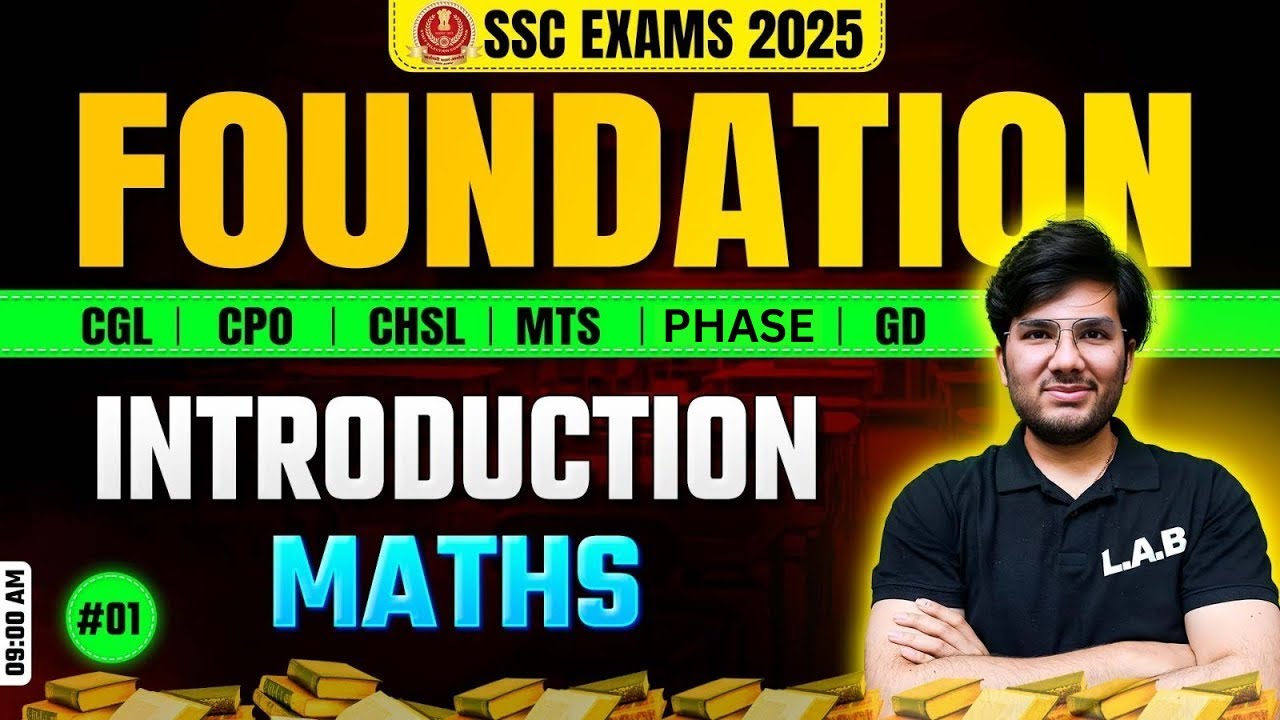 SSC Foundation Batch 2025 | Maths Classes by Utkarsh Sir | SSC CGL, CHSL, MTS, GD 2025 |Introduction