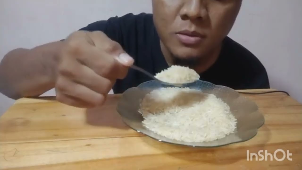 ASMR RAW RICE EATING || BASMATI MIXED VIDEO EATING (compilation)