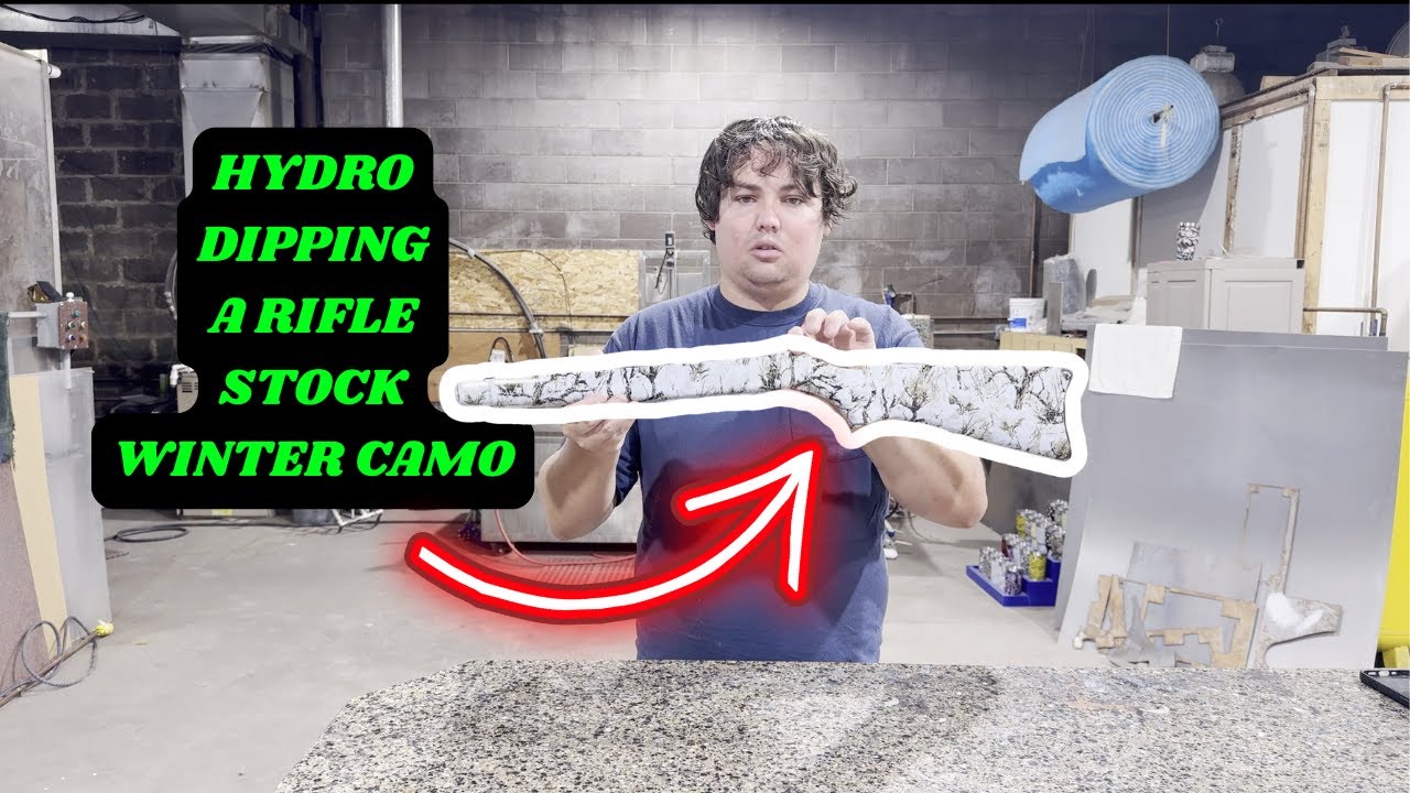 Hydro Dipping a Wood Stock in Snow Camo