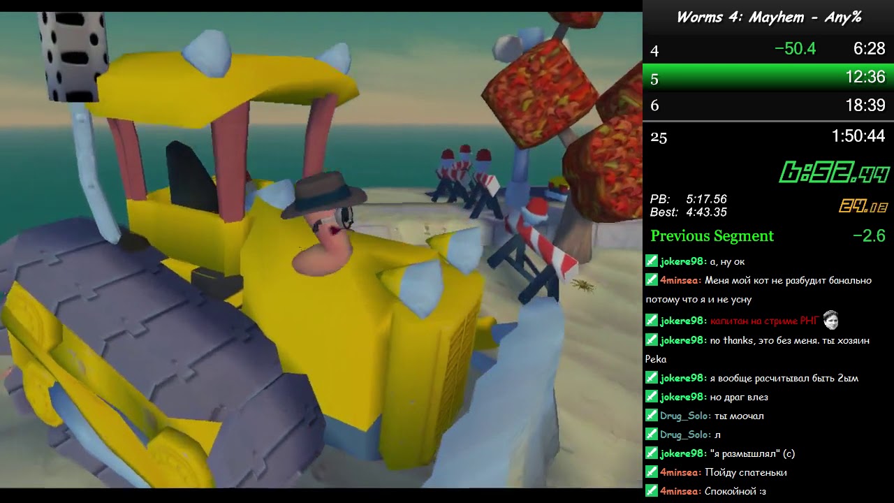 Worms 4: Mayhem - Speedrun (Story%) 1:43:01 [Old WR]
