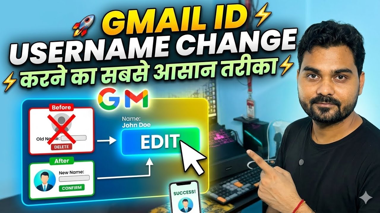 How to Change Gmail Id Username (2026 Update) | Gmail ID ka Name Kaise Badle? | RANJIT SHARMA