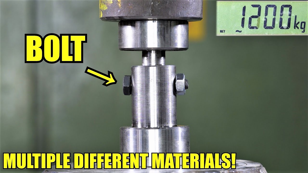 How Strong Are Steel Bolts? Hydraulic Press Test!