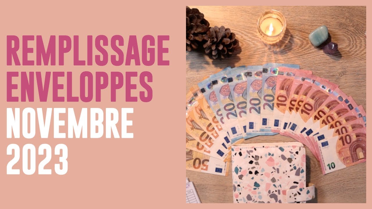 Je remplis mes enveloppes de novembre - Gestion budget - Système des enveloppes