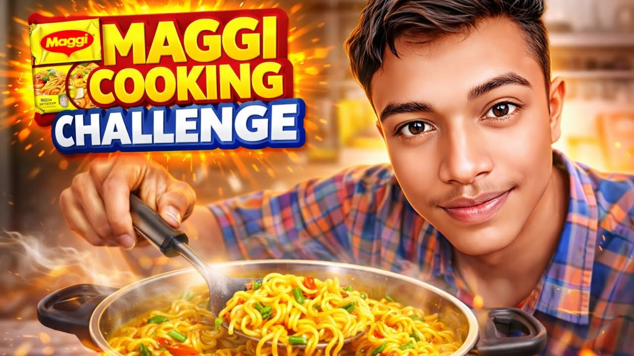 Maggi cooking challenge.Pure team ne mujhe mil kar diya Maggi banane ka challenge#experimentbyhacker