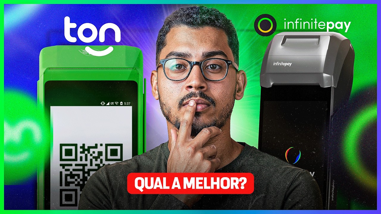 InfinitePay ou Ton: QUAL MAQUININHA TEM A MENOR TAXA em 2025? [COMPARATIVO COMPLETO]