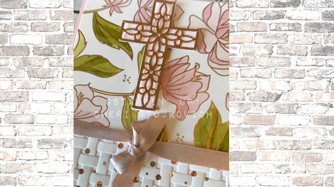 Hold on to Hope & Springtime Foil handmade Easter, Encouragement, Card