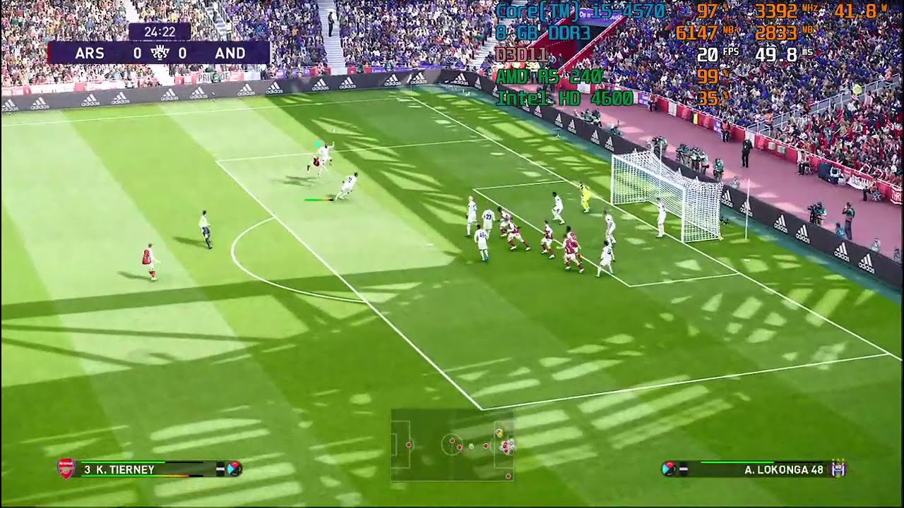 هل يشغل PES 2021؟ اختبار PES على HP 800 G1 | i5 Gen 4 + R5 240 | بيس على كمبيوتر قيمه مقابل سعر .