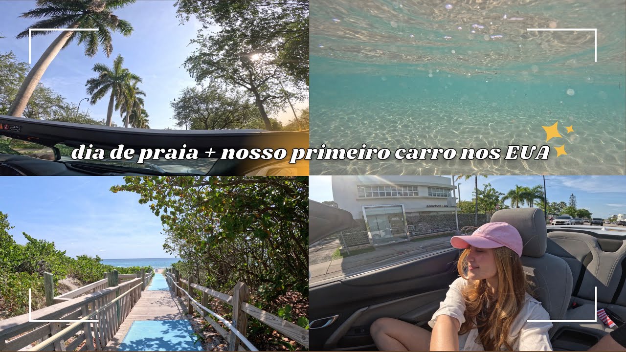 Praia na Flórida (Spanish River) + nosso primeiro carro nos EUA