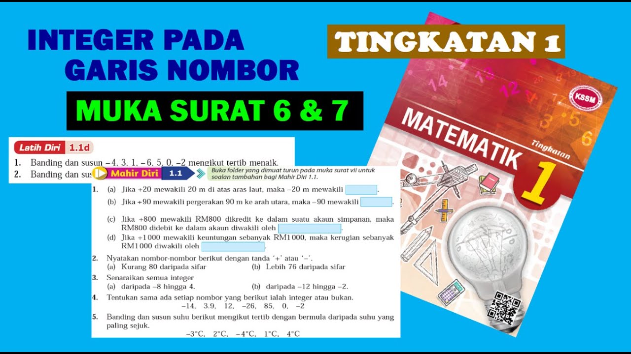 Ms 4 & 6 – Integer Tingkatan 1 | Integer pada Garis Nombor (KSSM 1.1D & Mahir Diri 1.1)