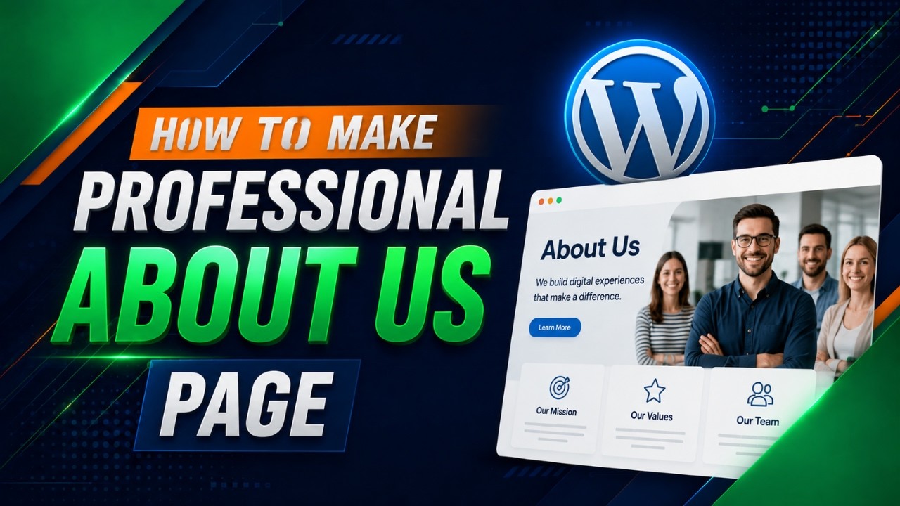 How to Make Professional About Us Page On WordPress - Without Any Paid Plugins | Abhay Rajput