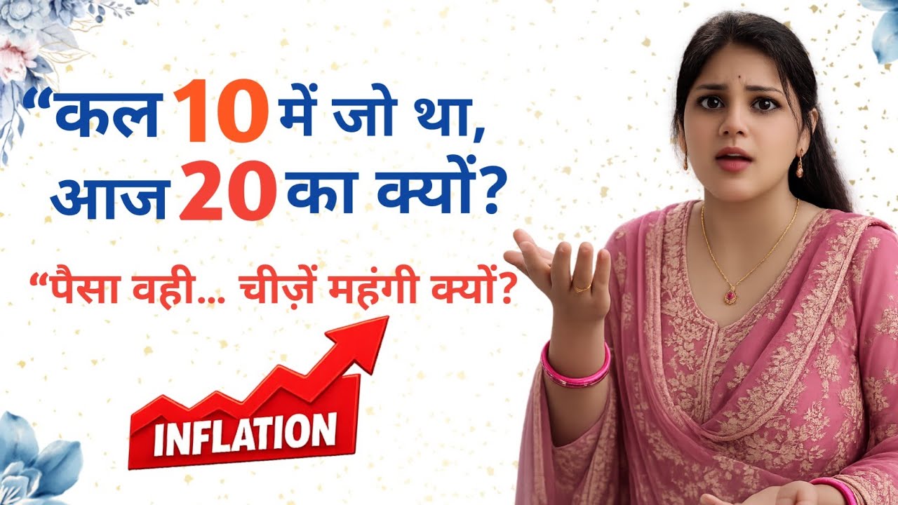 “क्या सच में महंगाई बढ़ रही है या हम गरीब हो रहे हैं?”“Inflation मतलब: पैसा वही, ताक़त कम।”✅