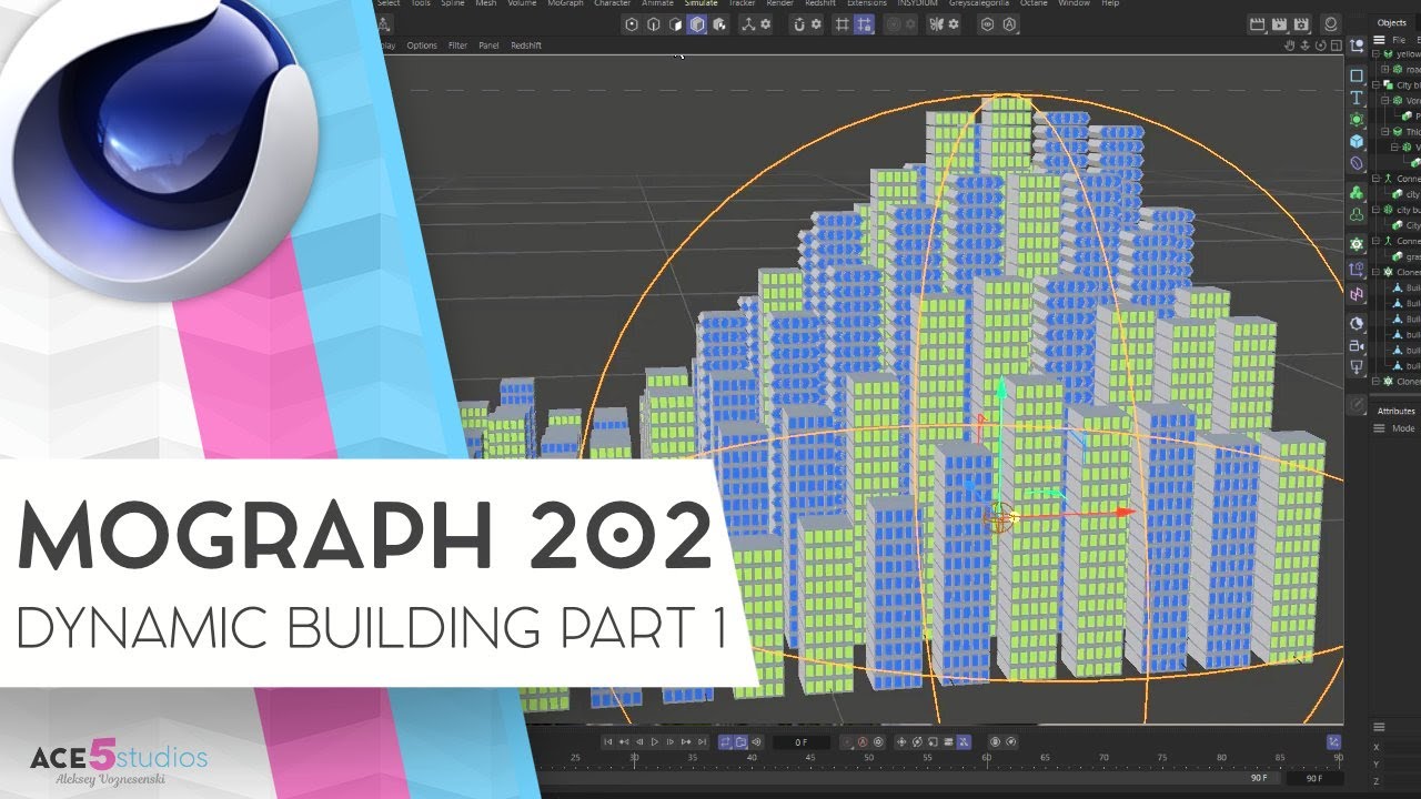 Mograph 202   cloner blend mode   Dynamic Buildings part1