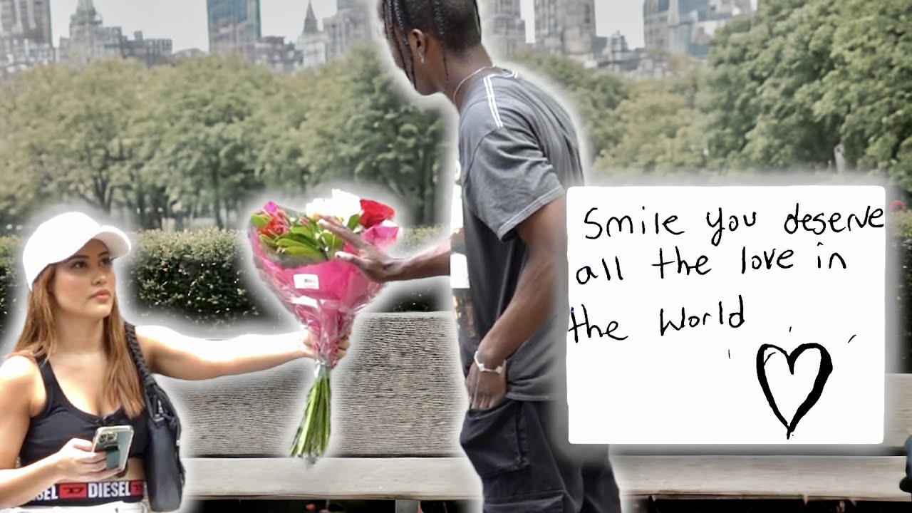 Giving Flowers to Strangers