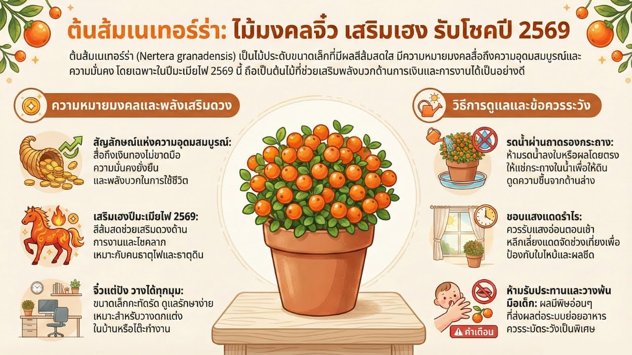 ต้นไม้มงคลจิ๋วเสริมฮวงจุ้ยดึงดูดโชคลาภปี 2569