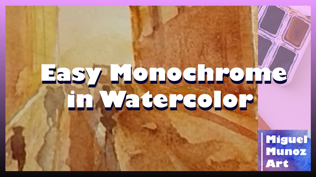 Easy Monocrome Watercolor