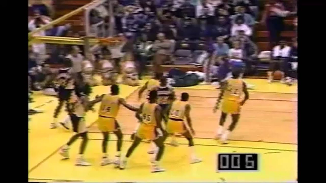 1991 Regular Season Indiana@LA Lakers HIGHLIGHTS
