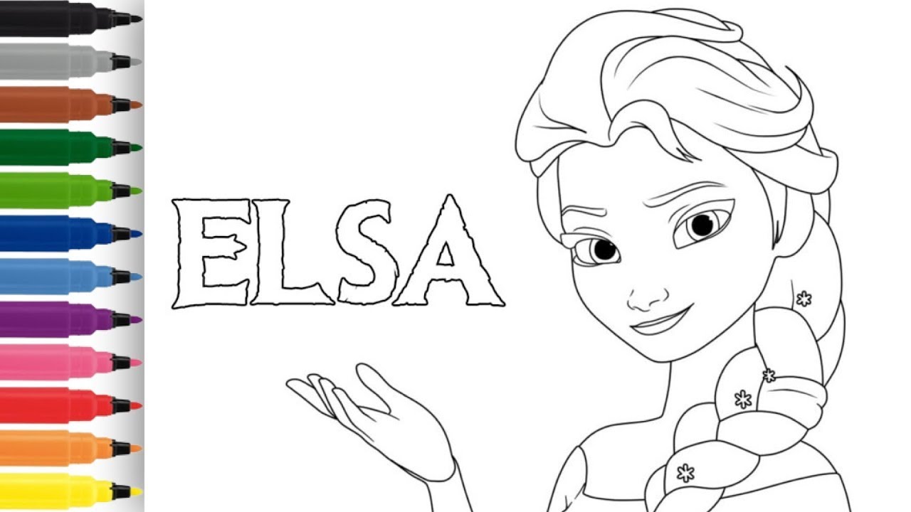Frozen 3 Elsa Drawing, Coloring Pages |  Draw Elsa Queen