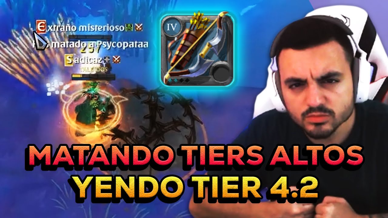 MATANDO TIERS ALTOS YENDO TIER 4.2 🔥 BUILD META ARCO DE GUERRA 🔥 Albion Online Español