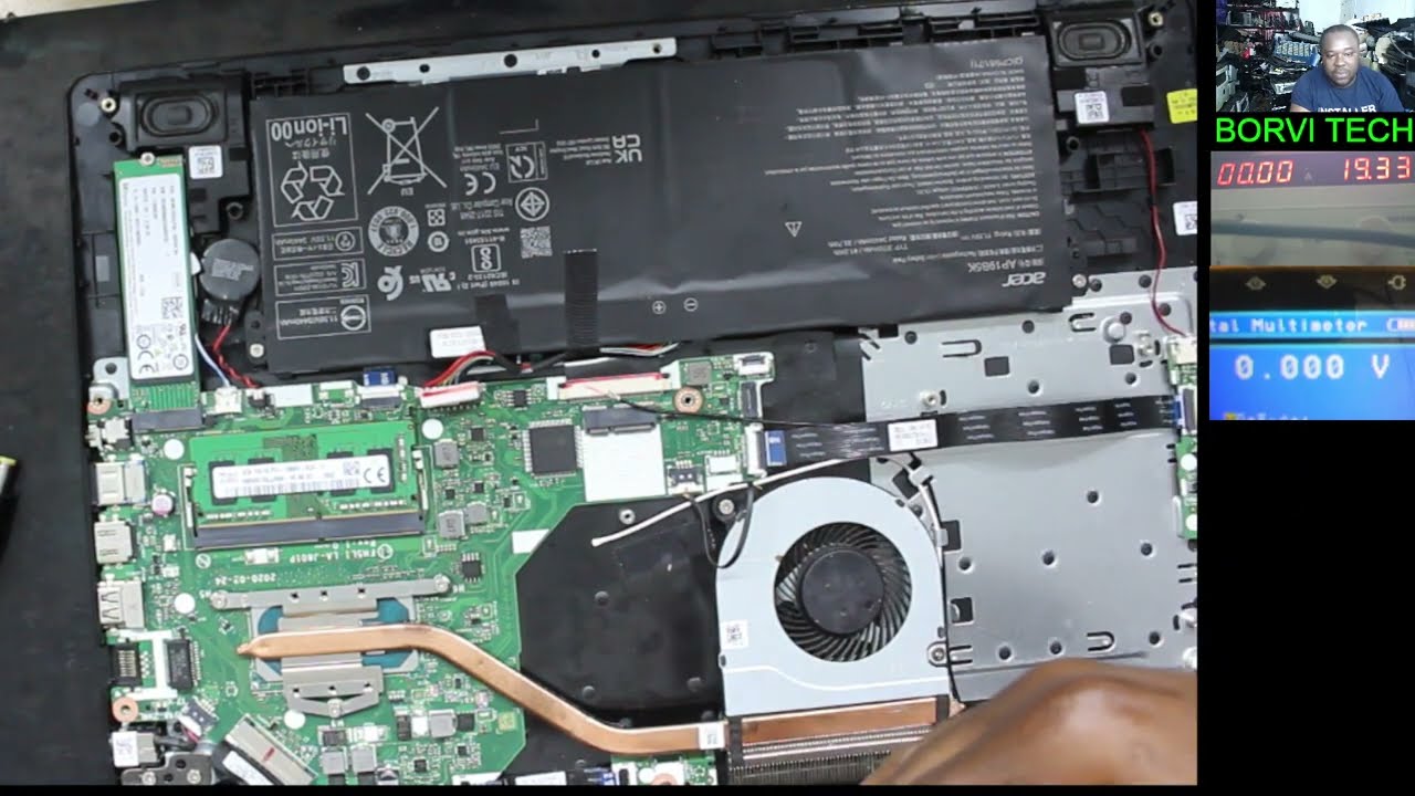Включение и выключение питания Acer Aspire 3 (FH5LI LA-J801P REV 1.0)