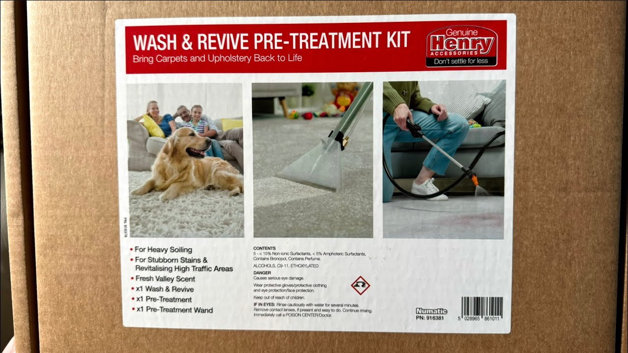 Numatic Wash And Revive Pre Treatment kit First look