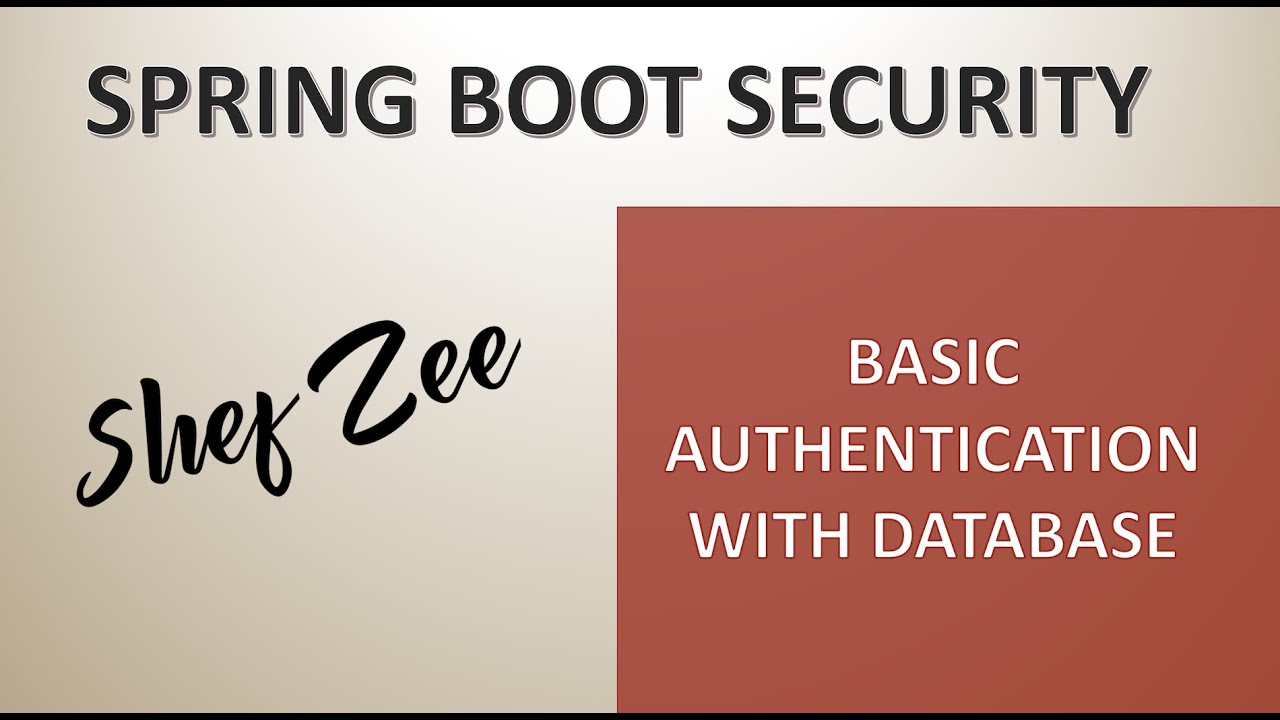 Spring Boot Security+Basic Auth+DB authentication step by step