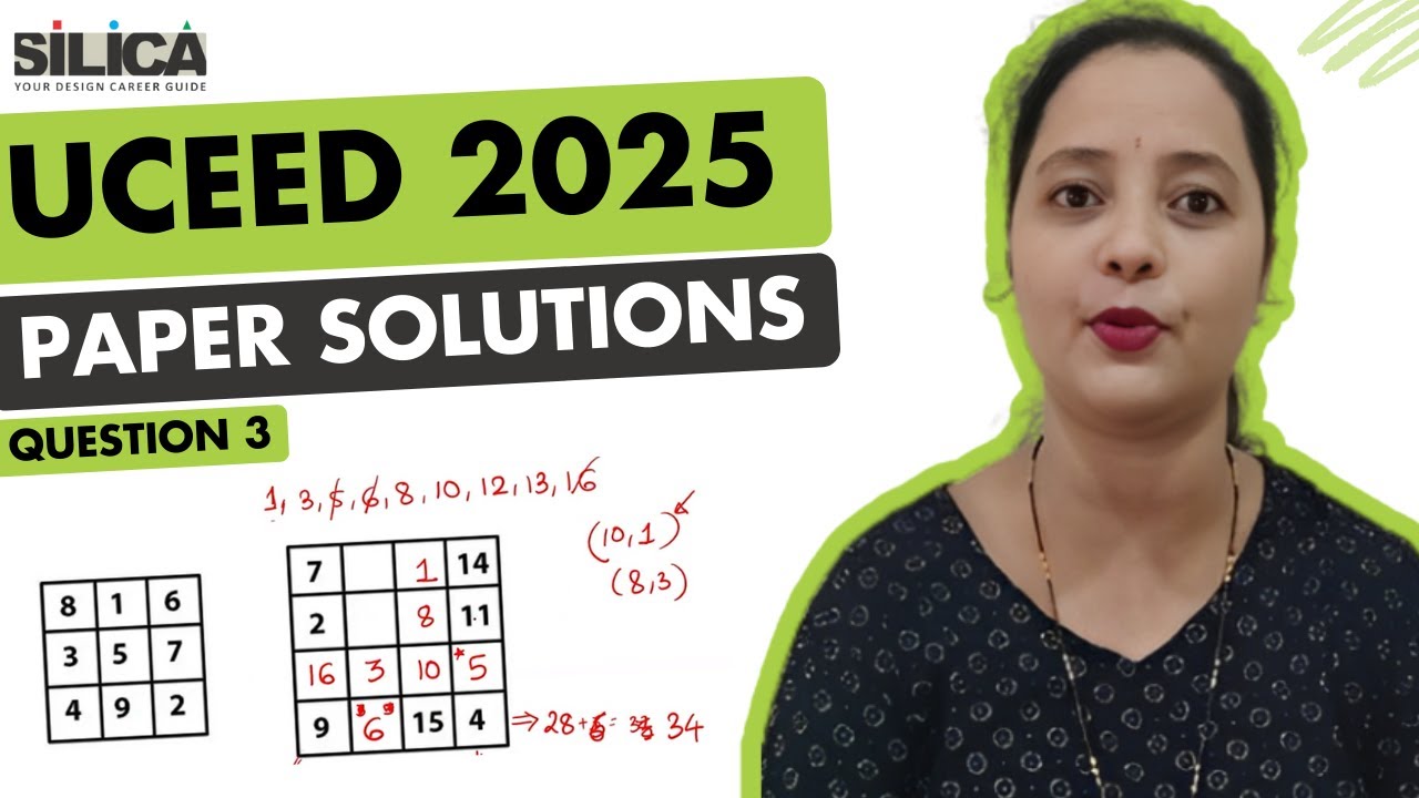 UCEED 2025 Paper Solution | Question 3 | UCEED Part A Solution | UCEED 2026 Preparation