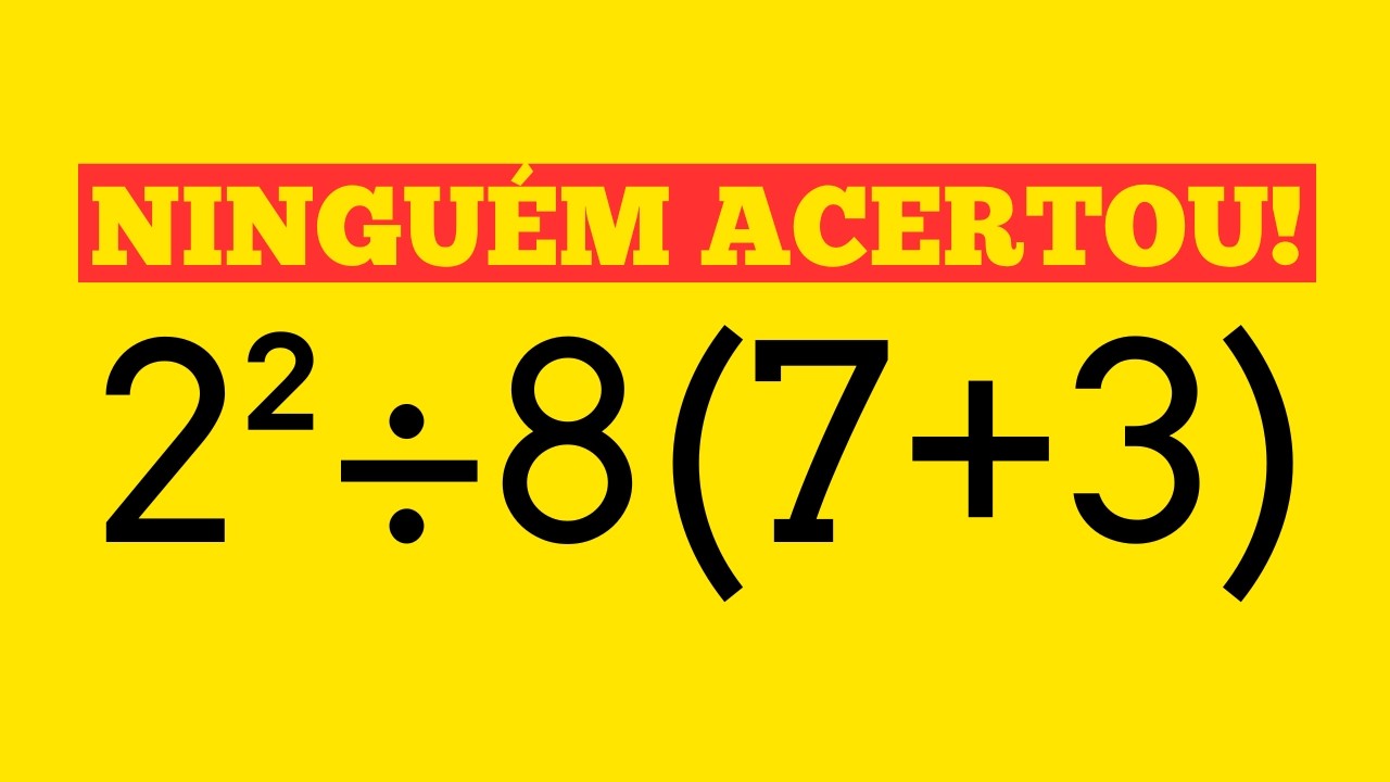 MATEMÁTICA BÁSICA - QUAL O VALOR DA EXPRESSÃO?