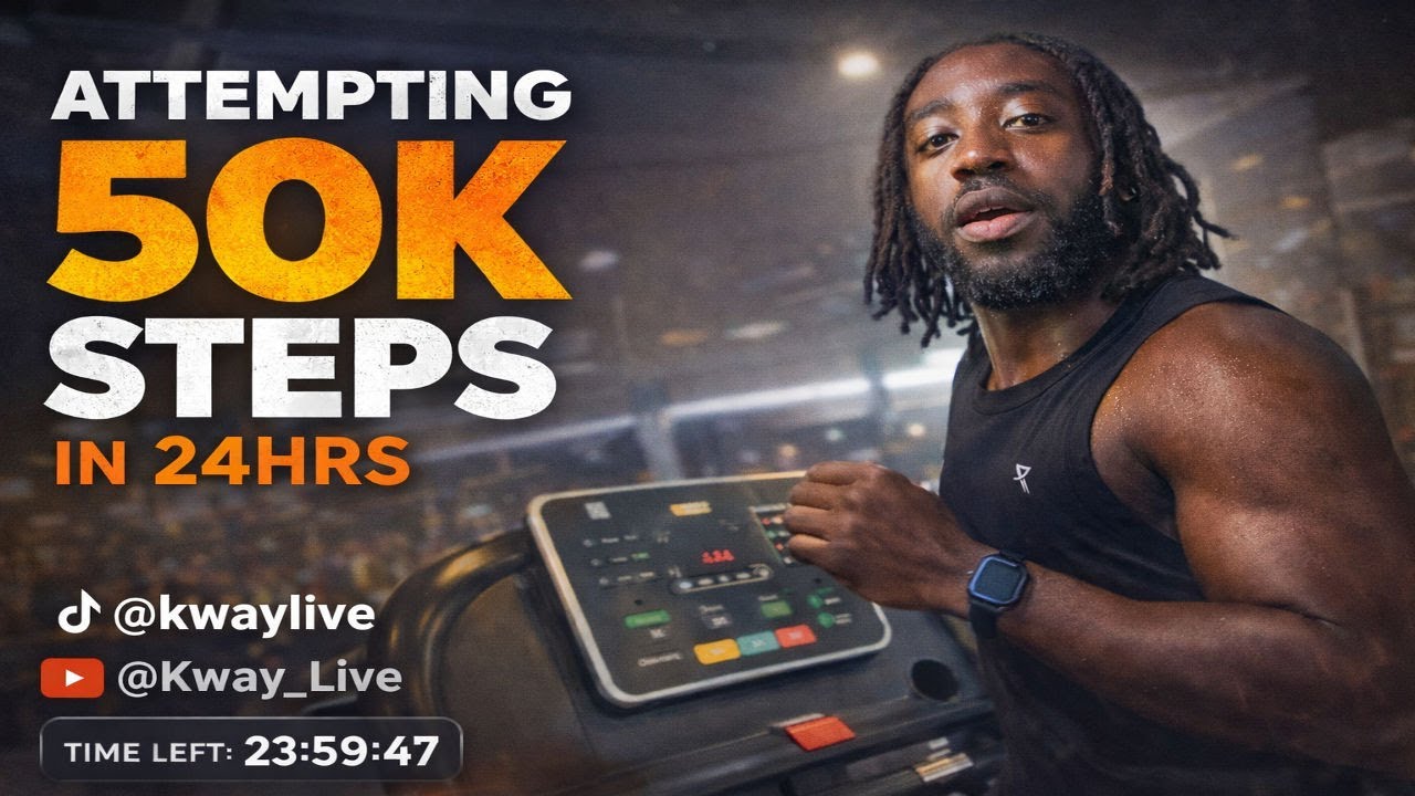 Can I Get 50,000 Steps In Less Then 24hrs (LIVE Endurance Challenge) PART 2
