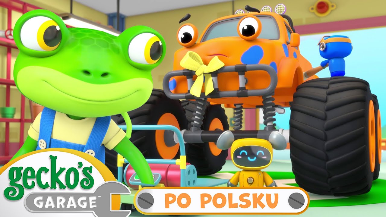 Nowa stylówka Maksa🎨| Warsztat Gekona 50 minut | Bajka dla dzieci po polsku | @GeckosGaragePoPolsku