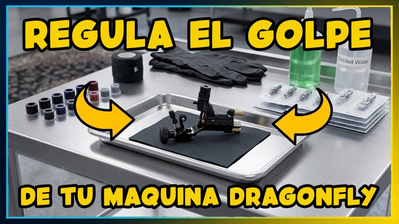 Como Regular El Golpe En Una Maquina Rotativa Para Tatuar Tipo Dragonfly De Golpe Recto - Facil