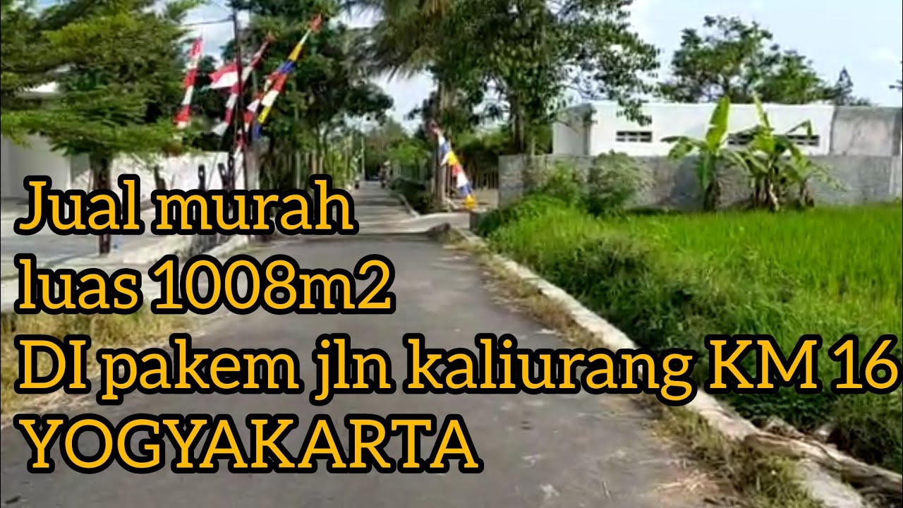 jual tanah belakang ada sungainya luas 1008m2 di pakem jln kaliurang km 16 JOGJA UTARA