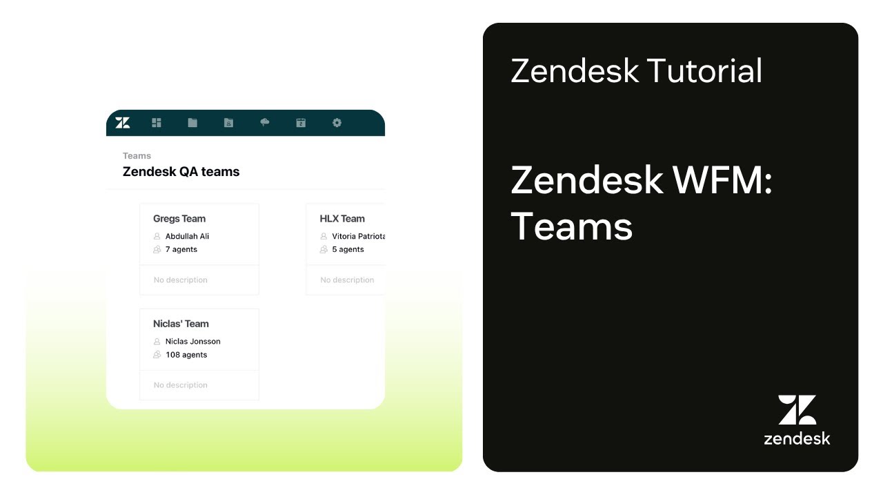 Zendesk WFM: Teams